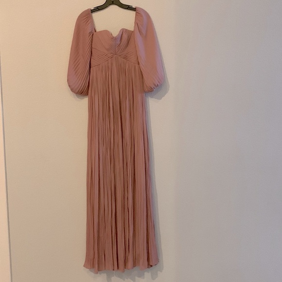 Halston Heritage Salmon Pleated Gown. Size 0. New ! - Picture 1 of 13